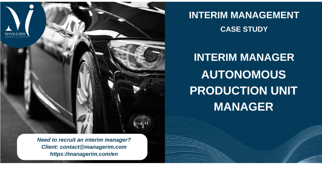 Interim Manager Autonomous Production Unit Manager MANAGERIM