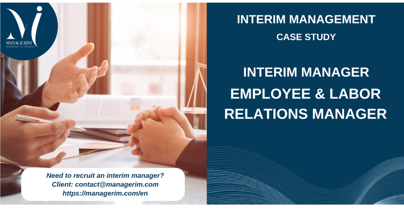 Interim Manager Employee Relations Manager Services Sector MANAGERIM