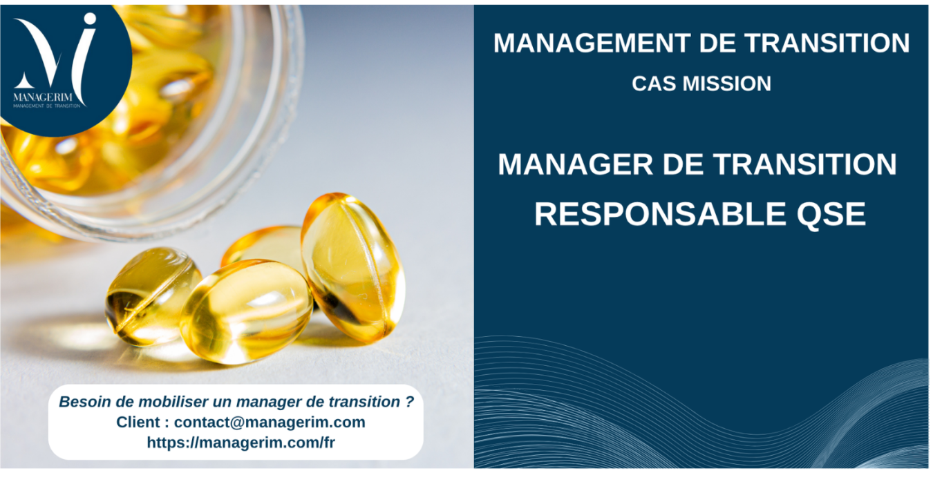 Manager de Transition Responsable QSE Pharmaceutique MANAGERIM