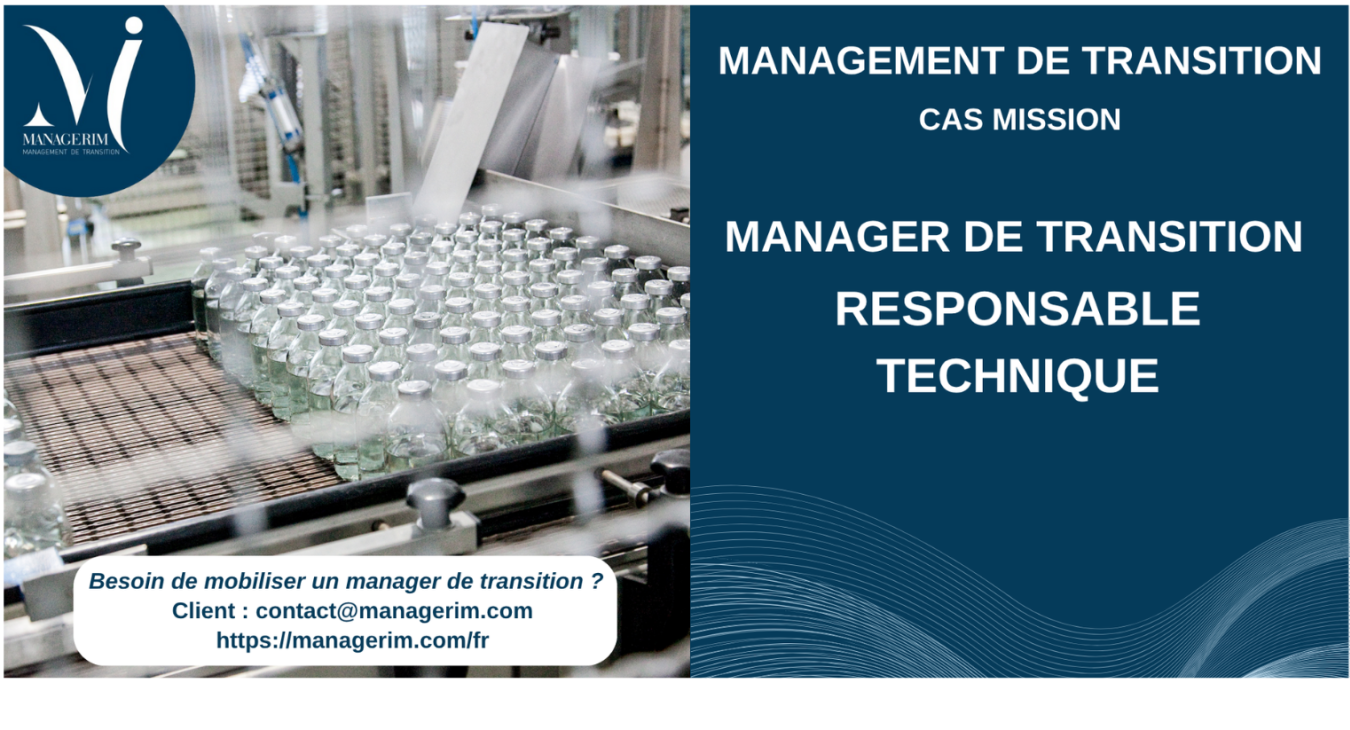 Manager de Transition Responsable Technique Pharmaceutique MANAGERIM