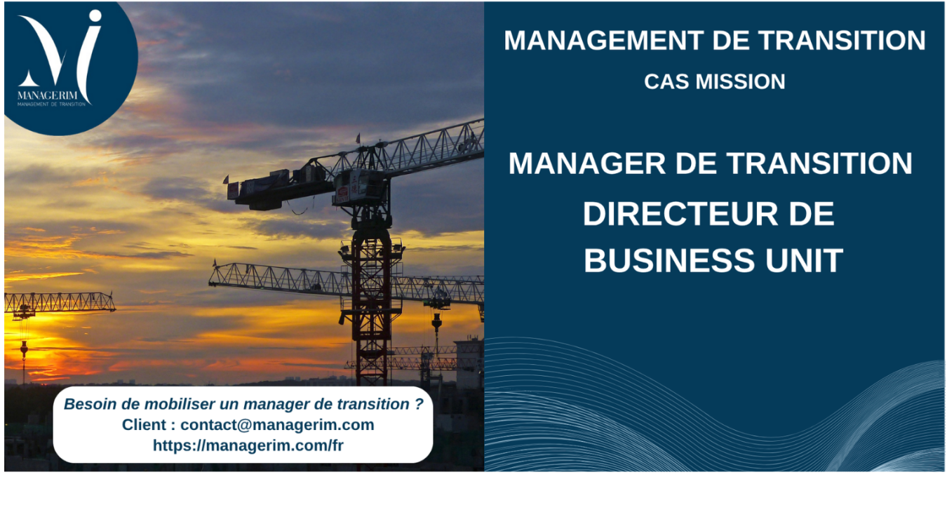 Manager de Transition Directeur de Business Unit BTP infrastructures MANAGERIM