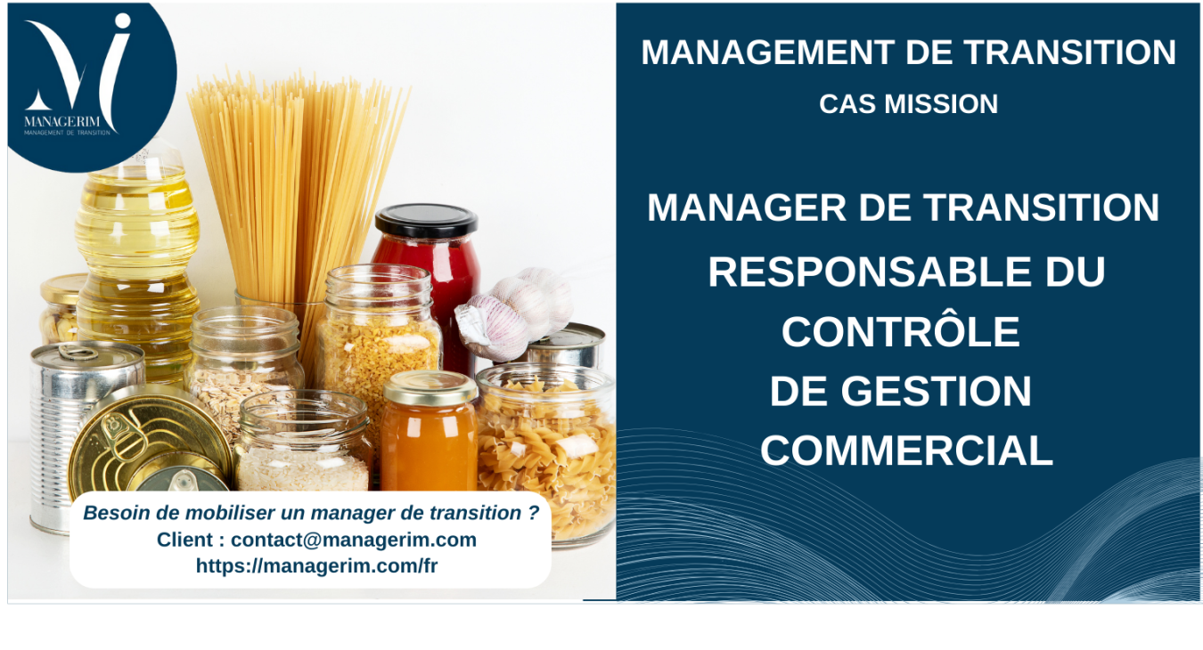 Manager de Transition Responsable du contrôle de Gestion Commercial MANAGERIM