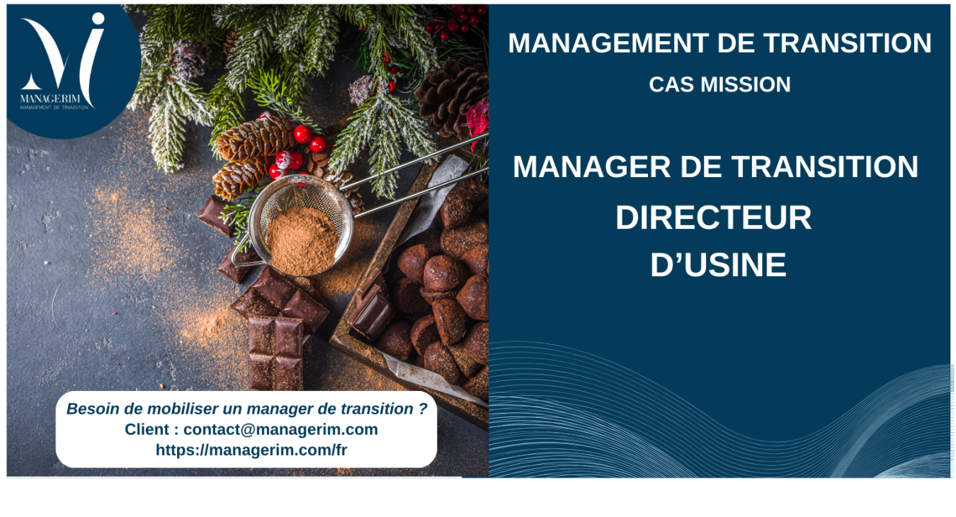 Manager de Transition Directeur Pd'Usine Chocolats MANAGERIM