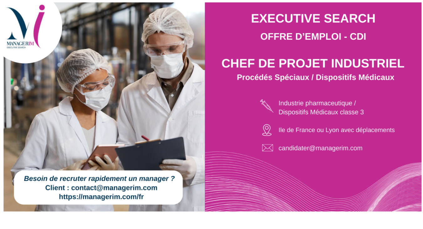 industrie pharmaceutique chef de projet industriel