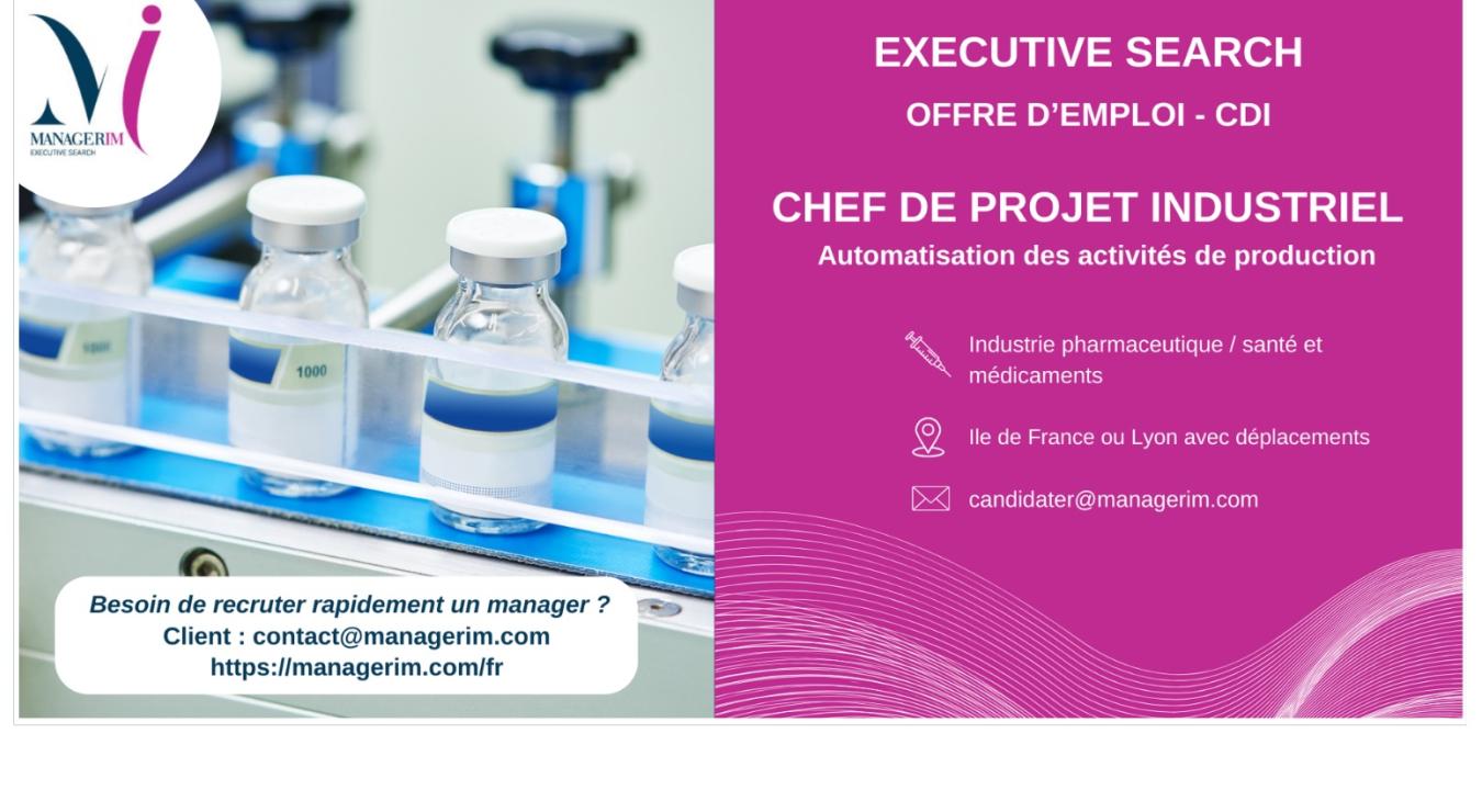 industrie pharmaceutique chef de projet