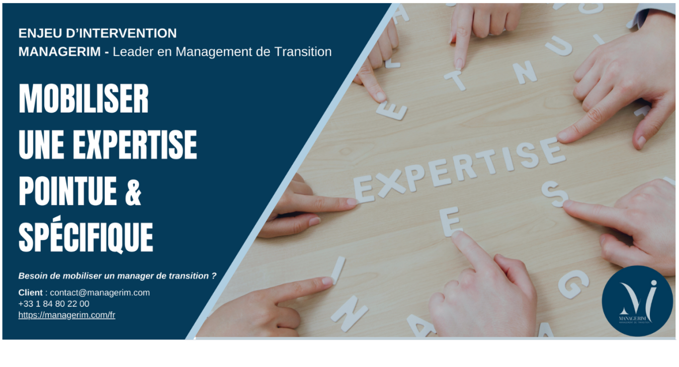 Mobiliser une expertise pointue et spécifique avec le Management de Transition MANAGERIM