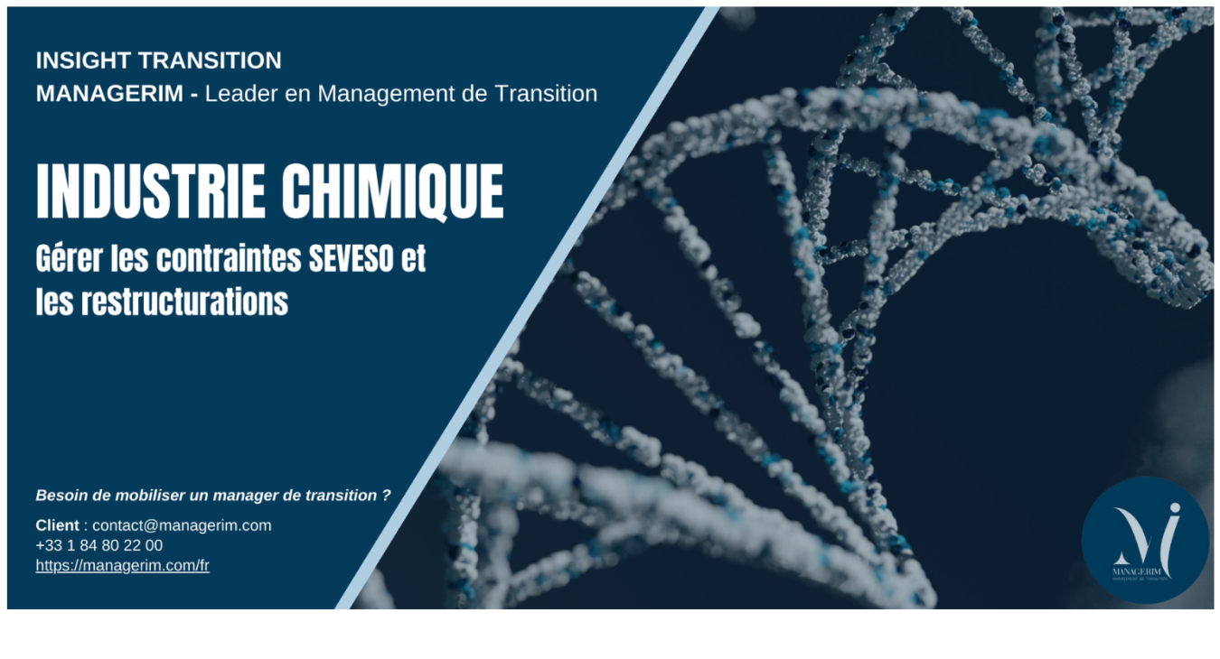 Intervenir auprès de l'industrie chimique grâce au Management de Transition MANAGERIM