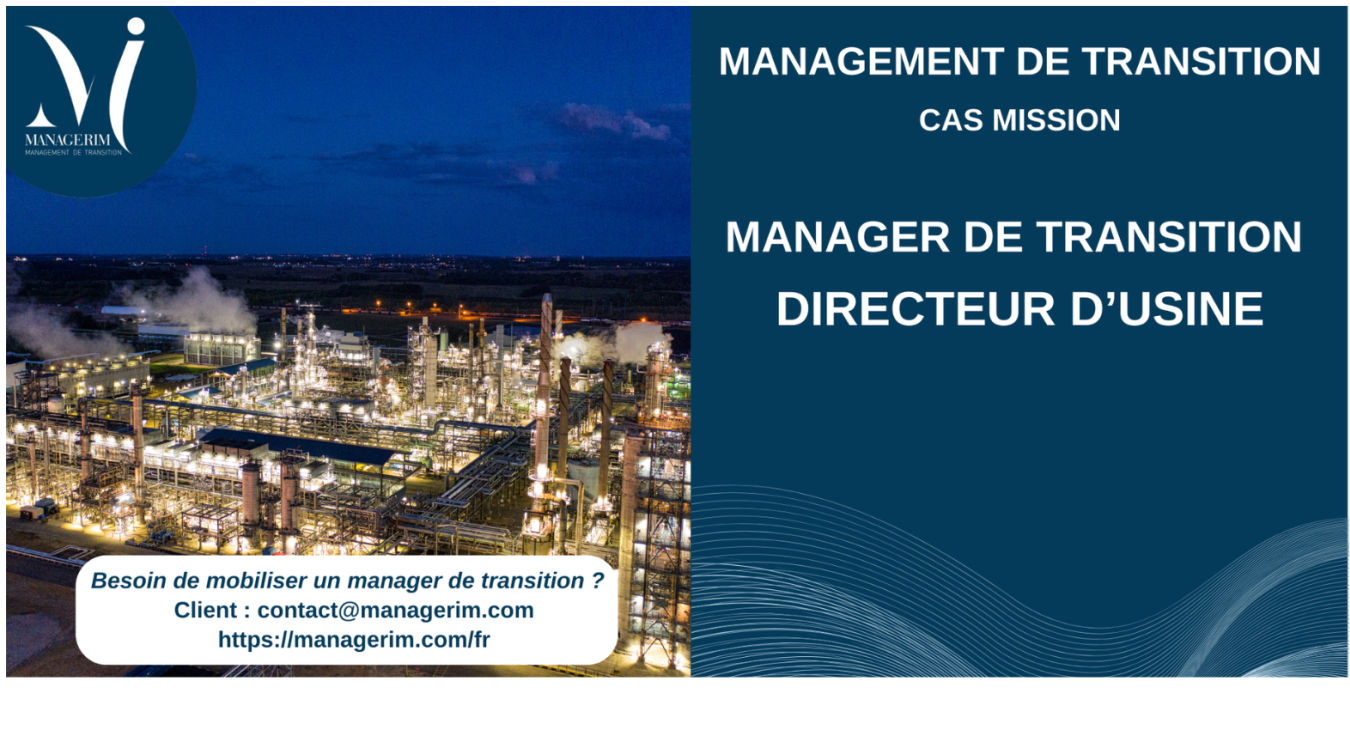 Manager de Transition Directeur d'Usine Industrie Chimie MANAGERIM