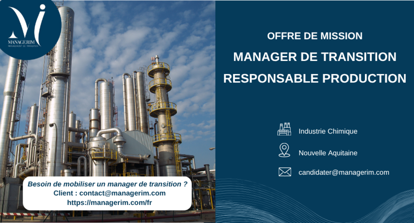 Management de Transition Responsable Production Industrie Chimique MANAGERIM