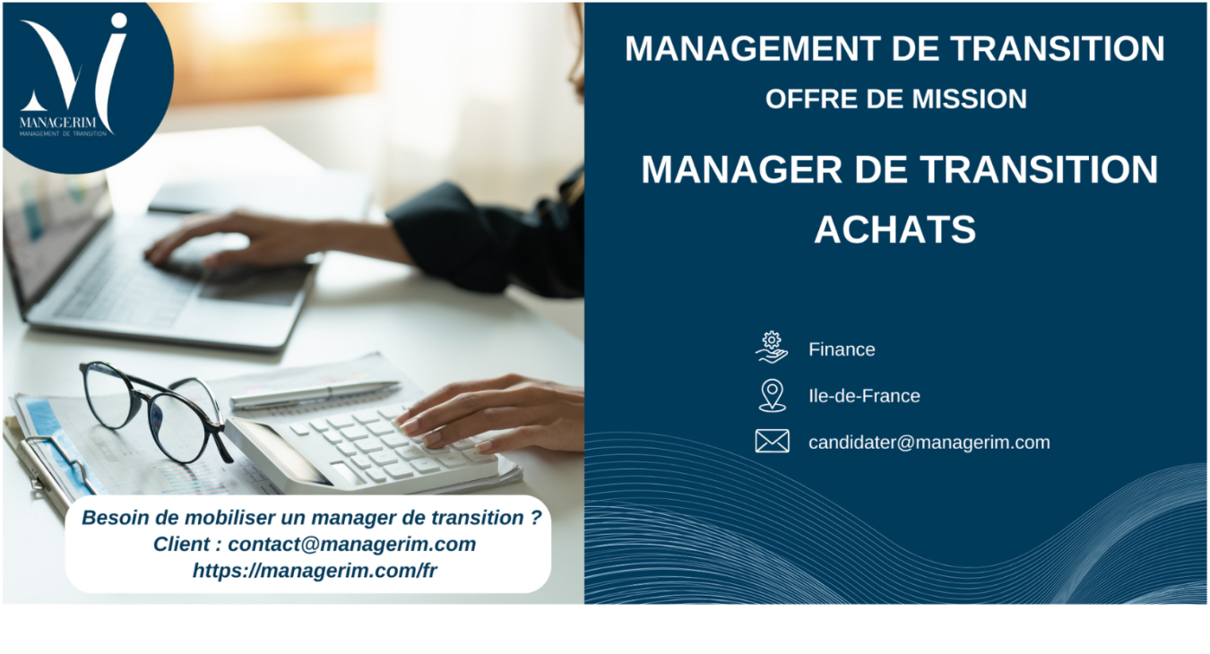 Manager de Transition Responsable Achats Finance MANAGERIM