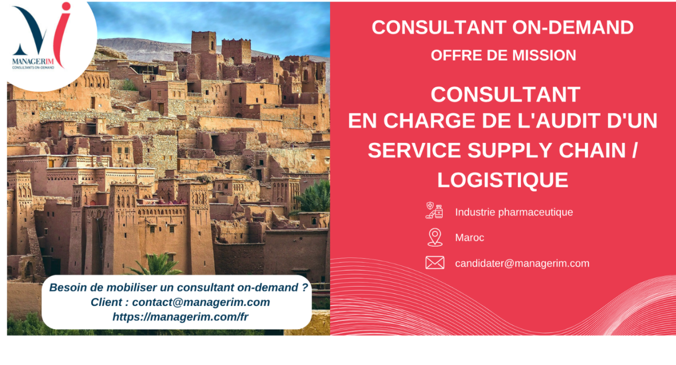 Consultant On Demand Audit Service Supply Chain Logistique MANAGERiM