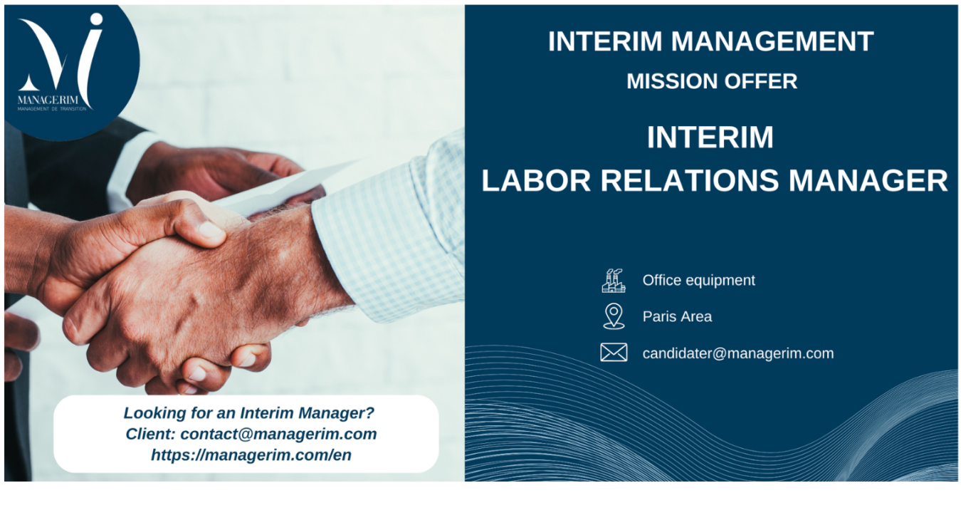Interim Manager Labor Relations Manager MANAGERIM