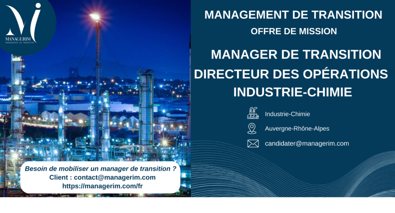 Manager de Transition Directeur des Opérations MANAGERIM