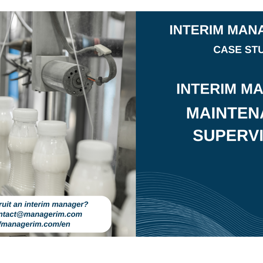 Interim Manager Maintenance Supervisor MANAGERIM