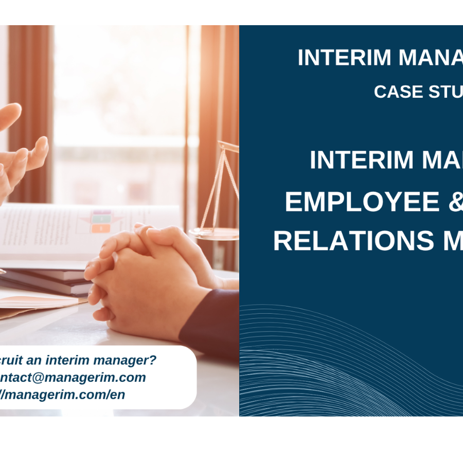 Interim Manager Employee Relations Manager Services Sector MANAGERIM