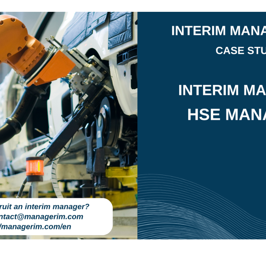 Interim Manager HSE Manager Automotive Sector MANAGERIM