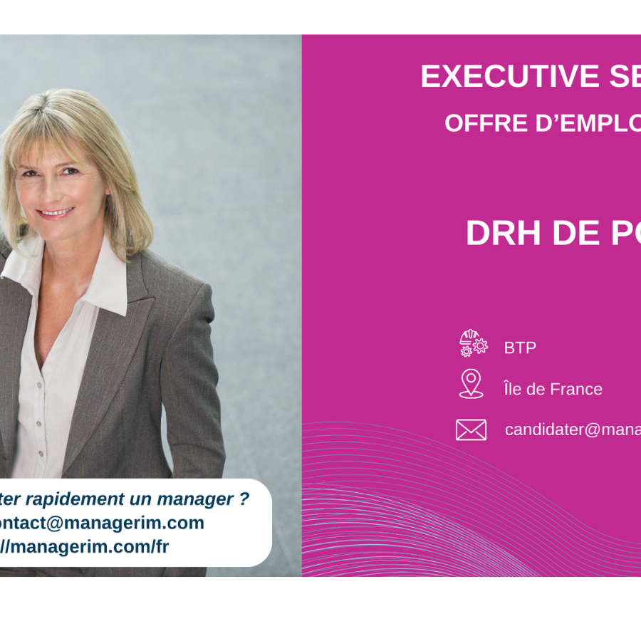 Directeur des Ressources Humaines DRH BTP MANAGERIM