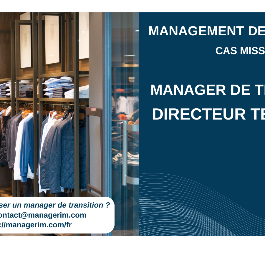 Manager de Transition Directeur Technique Retail MANAGERIM