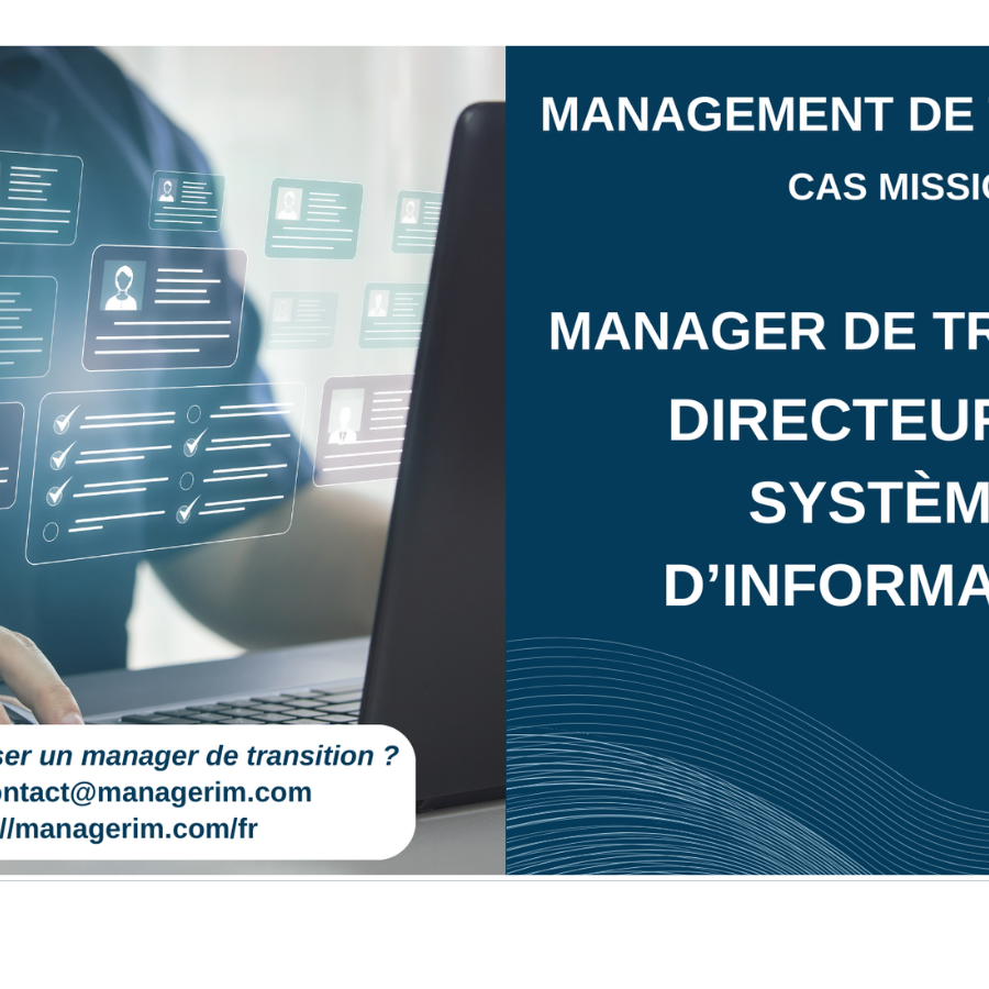 Manager de Transition Directeur des Systèmes d’Information Services MANAGERIM