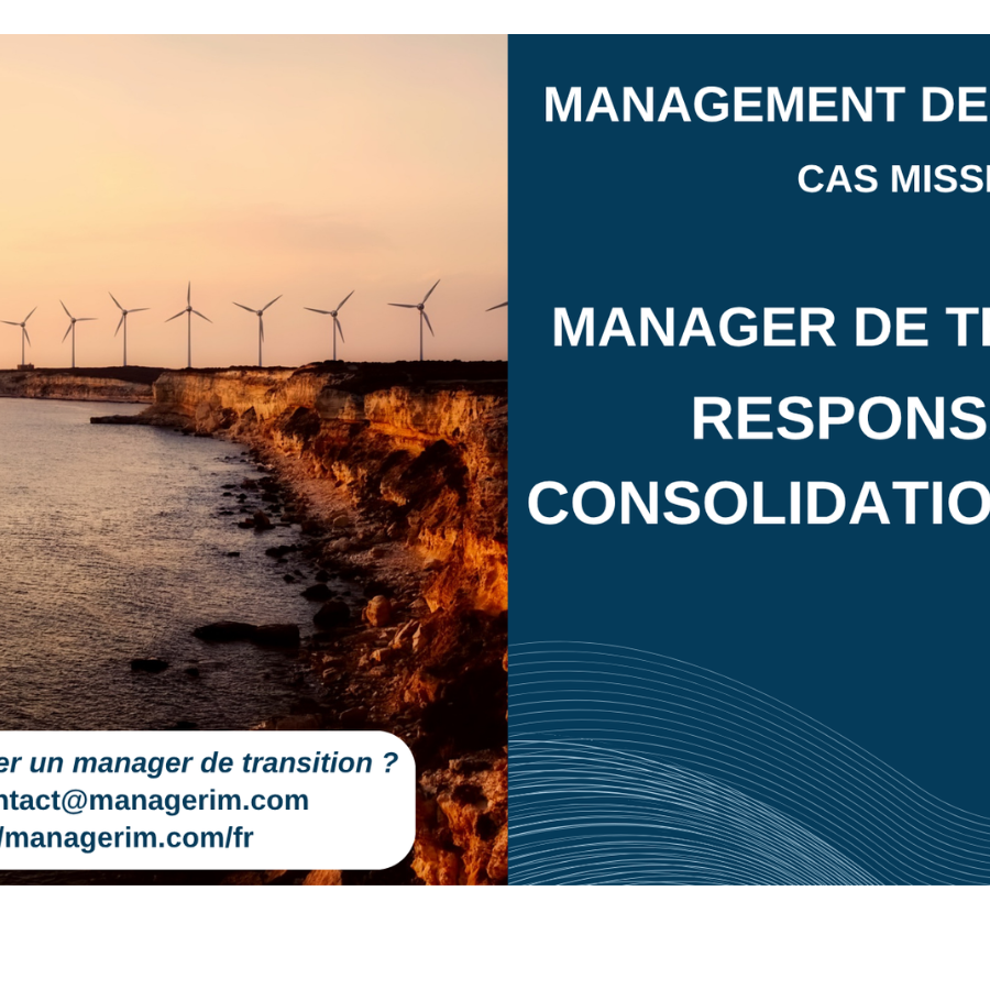 Manager de Transition Responsable Consolidation Groupe Utilities MANAGERIM