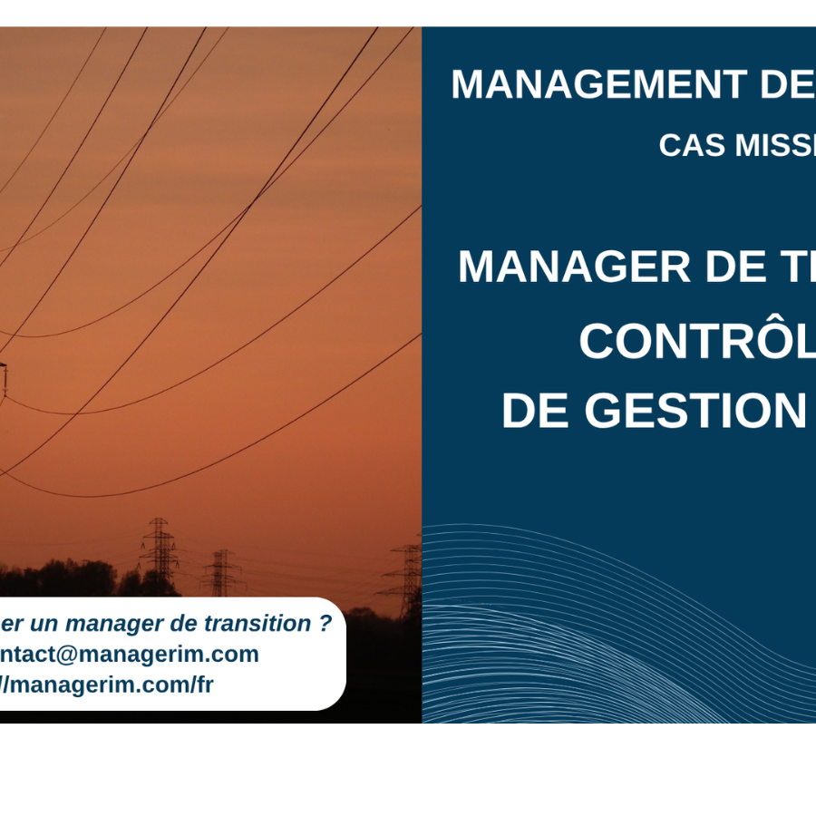 Manager de Transition Contrôleur de Gestion Projet Secteur Utilities Energies Renouvelables MANAGERIM