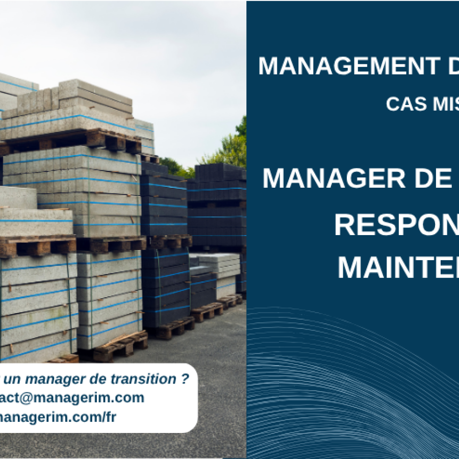 Manager de Transition Responsable Maintenance Matériaux de Construction MANAGERIM