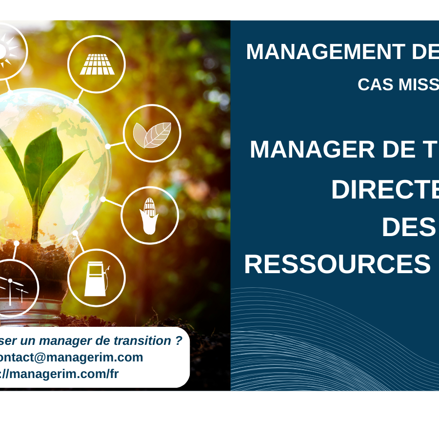 Manager de Transition Directeur Ressources Humaines Energies Renouvelables MANAGERIM