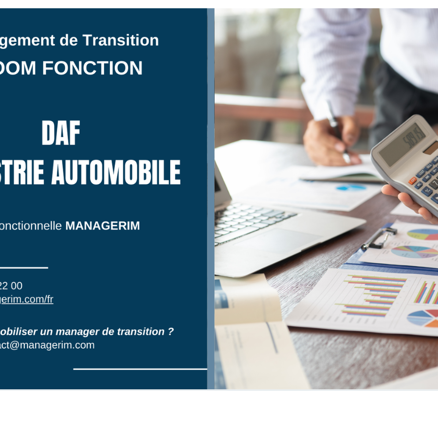 Manager de Transition Directeur Administratif et Financier Industrie Automobile MANAGERIM