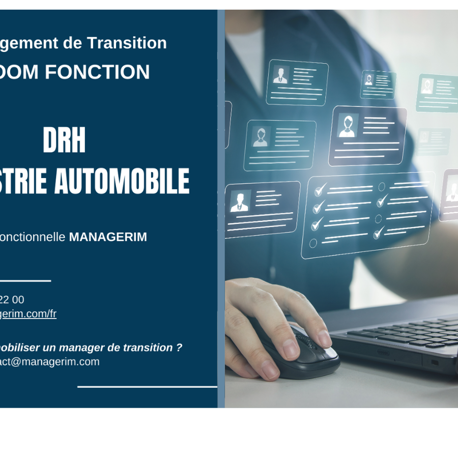 Manager de Transition DRH Industrie Automobile MANAGERIM