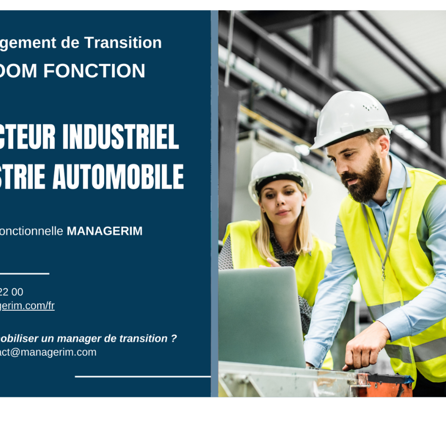 Management de Transition Directeur Industriel Industrie Automobile MANAGERIM
