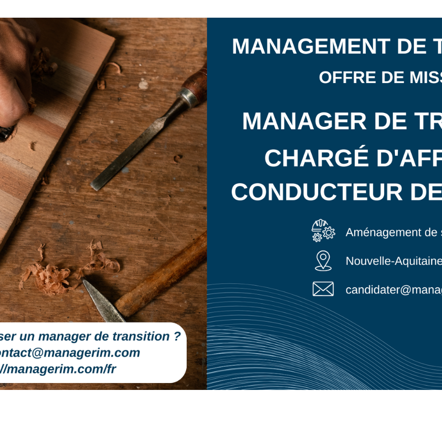 Manager de Transition Chargé d'affaires conducteur de travaux MANAGERIM