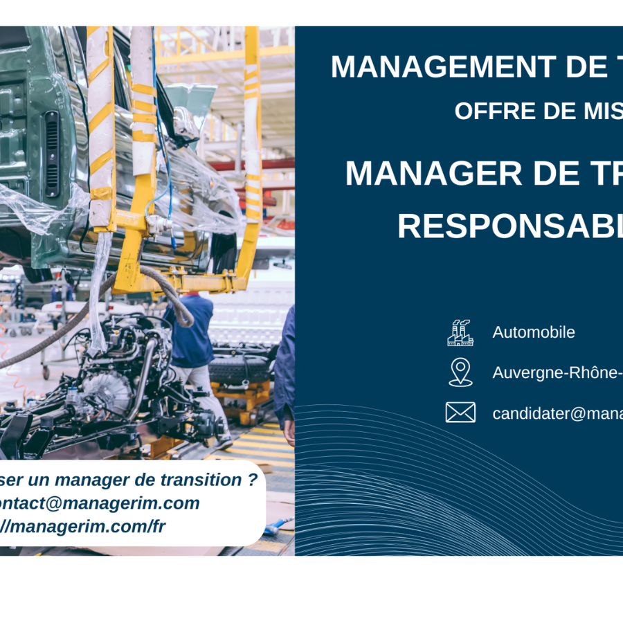 Manager de Transition Responsable HSE Industrie Automobile MANAGERIM