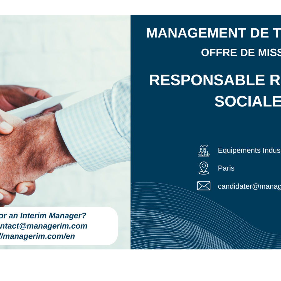 Manager de Transition Responsable Relations Sociales MANAGERIM