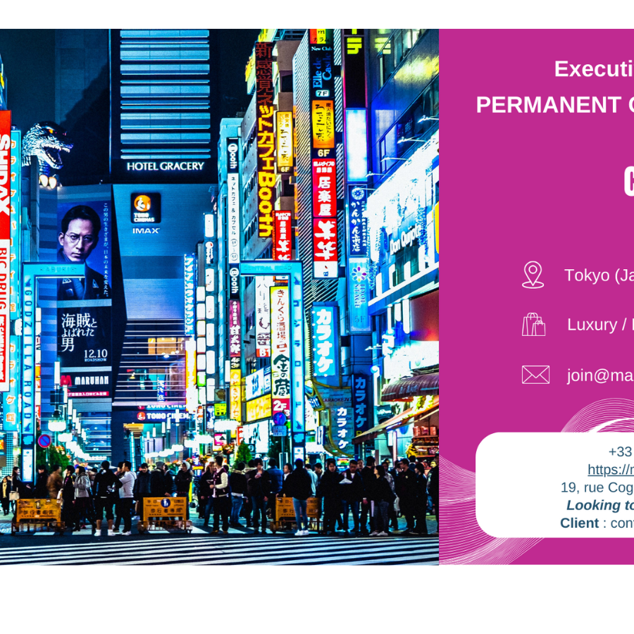 Permanent Job Offer CFO at Japan in Retail, Luxury & Consumer Goods sectors  