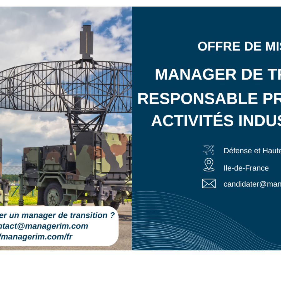 Management de Transition Responsable Production Activités Industrielles Secteur défense Hautes Technologies MANAGERIM