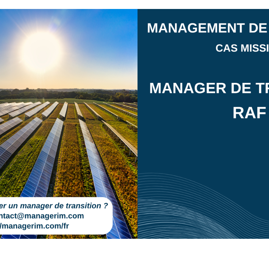 Management de Transition RAF Secteur Energie MANAGERIM