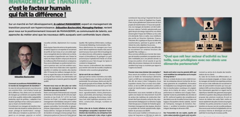 Interview de Sébastien Baciocchini pour le magazine des alumnis de l'école Polytechnique, La Jaune et La Rouge.