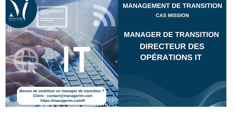 Management de Transition Directeur des Opérations IT Electroménager MANAGERIM