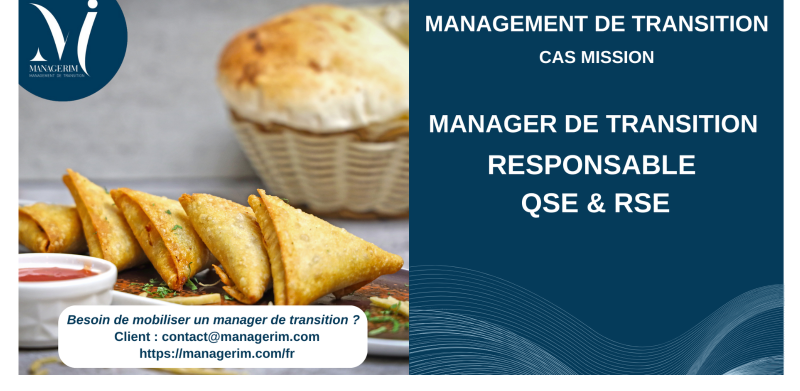 Manager de Transition Responsable QSE RSE Industrie agroalimentaire MANAGERIM