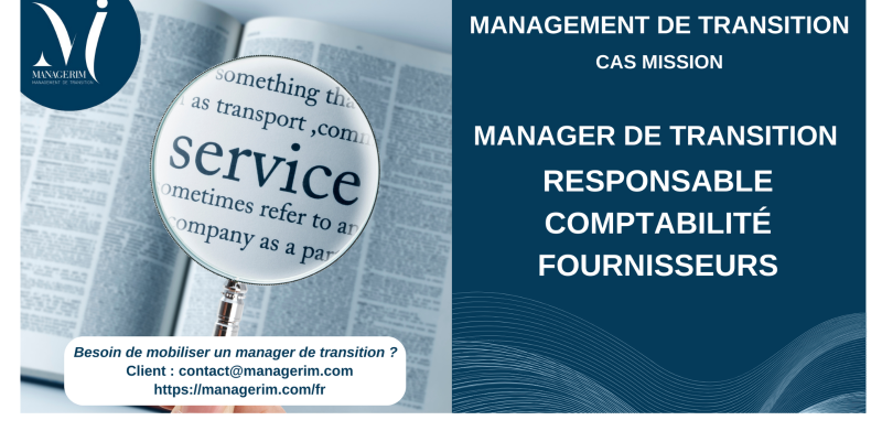 Manager de Transition Directeur Comptabilité Fournisseurs Services MANAGERIM