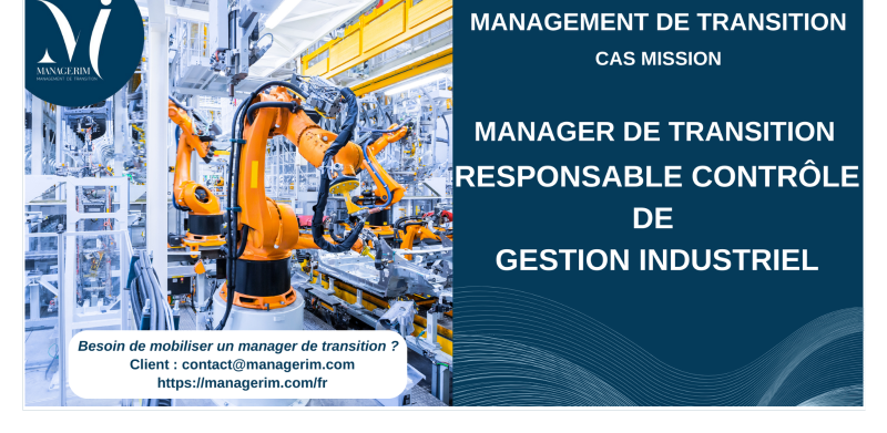 Manager de Transition Responsable Contrôle de Gestion Industriel Industrie Manufacturing MANAGERIM