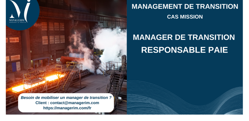 Manager de Transition Responsable Paie Industrie Métallurgie MANAGERIM