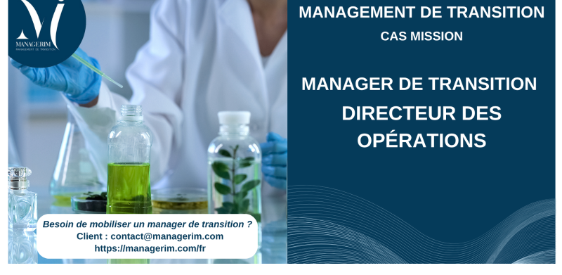 Management de Transition Directeur des Opérations Industrie Chimique Chimie MANAGERIM