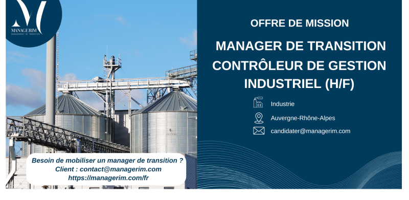 Manager de Transition Contrôleur de Gestion Industriel Industrie MANAGERIM