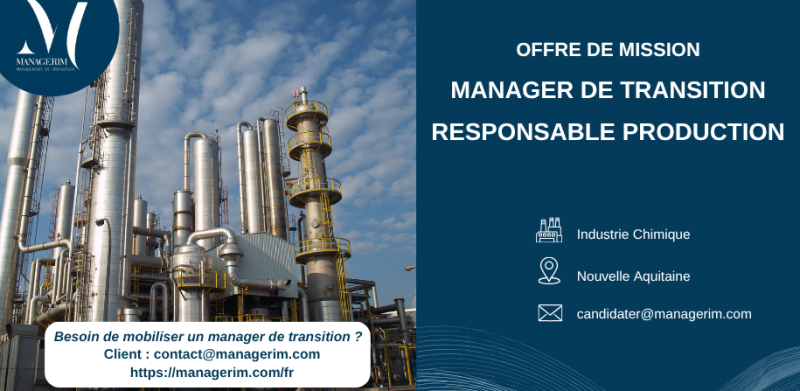 Management de Transition Responsable Production Industrie Chimique MANAGERIM