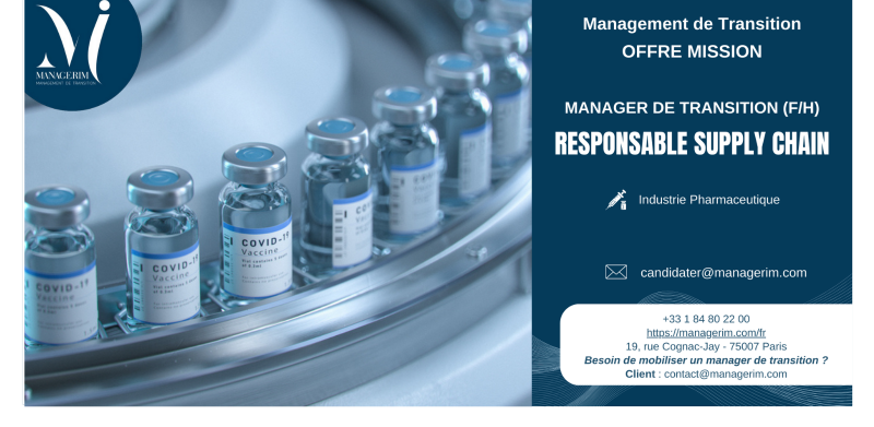Mission Management de Transition Responsable Supply Chain dans la Pharmaceutique