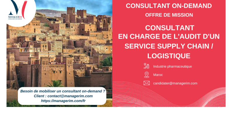 Consultant On Demand Audit Service Supply Chain Logistique MANAGERiM