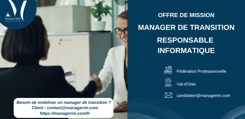 Manager de Transition Responsable Informatique Fédération Professionnelle MANAGERIM
